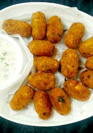 A picture of Paneer Cutlets.