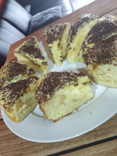 Una foto de Torta de mandarina y chocolate