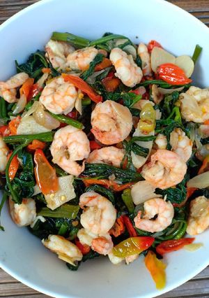 Foto resep Cah Kangkung Udang
