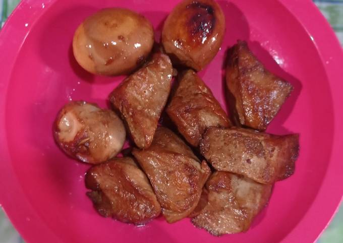 Cara praktis membuat Tahu Telur Bacem  menggugah selera