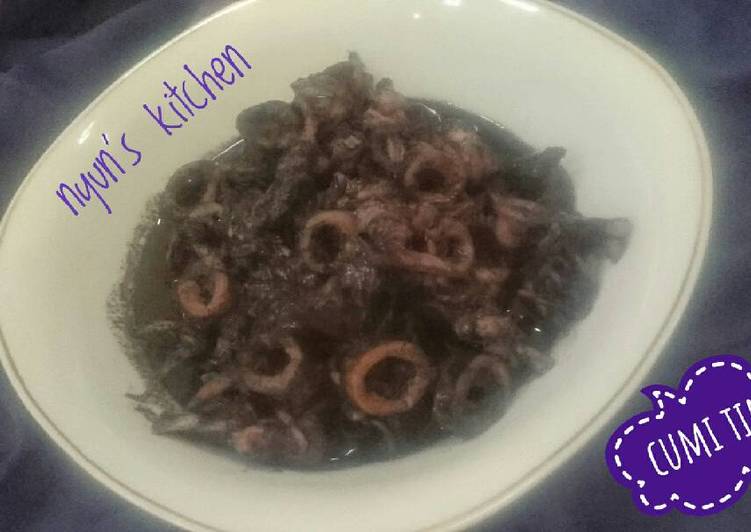 Cara mudah mengolah Cumi Tinta Lezat