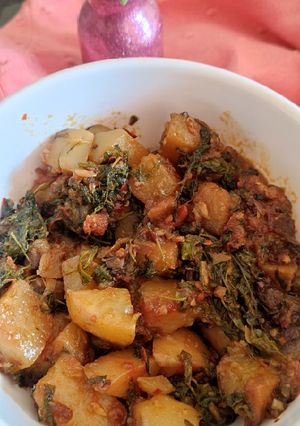A picture of Aloo methi.