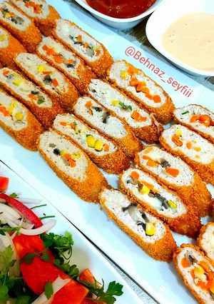 عکسی از دستور رول مرغ سوخاری 🍗