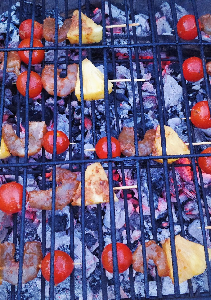Una foto de Pinchos de Gambas Picantes