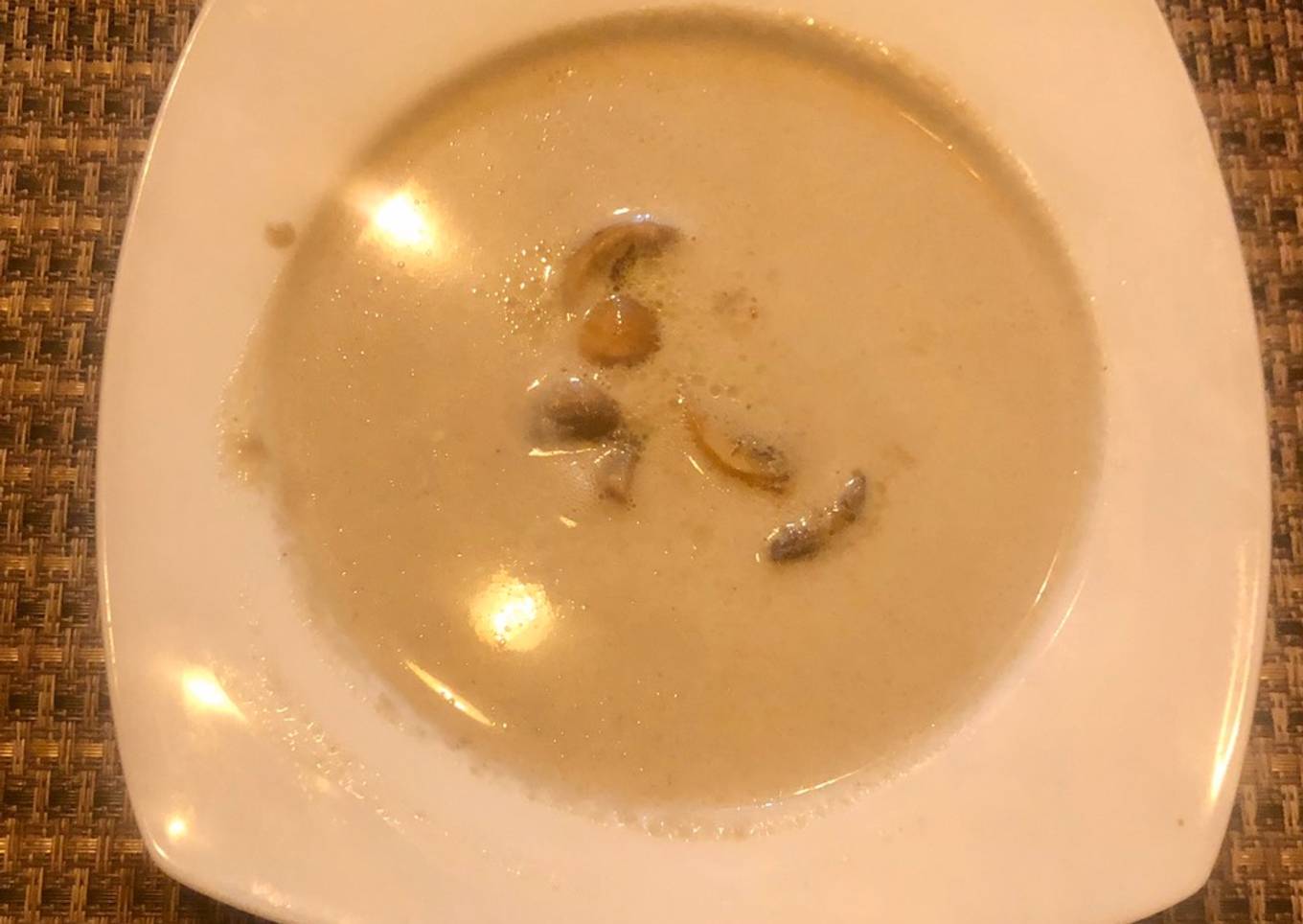 Cream with mushrooms