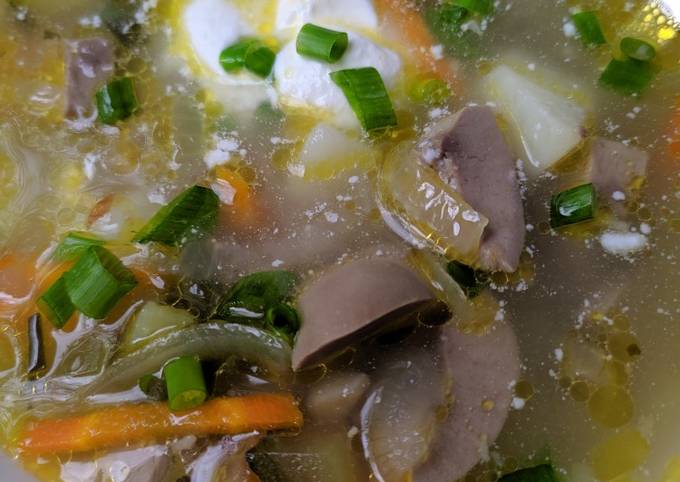 Рассольник с почками