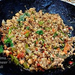A picture of Black pepper capsicum dum qeema.
