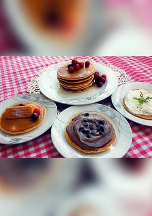 صورة لوصفة بان كيك حلا لذيذ وخفيف 😋🍯🍫