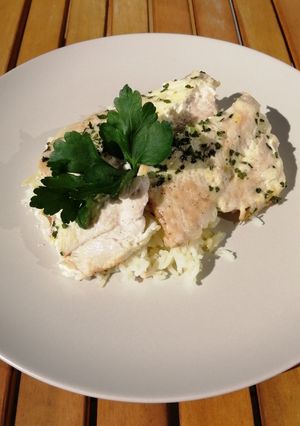 Tepsiben sült rizses csirkemell recept fotója
