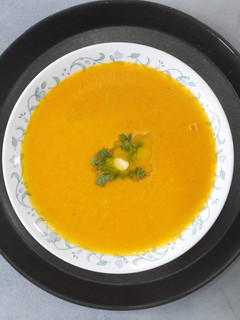 A picture of Tomato Coconut Soup - Madras Soup.