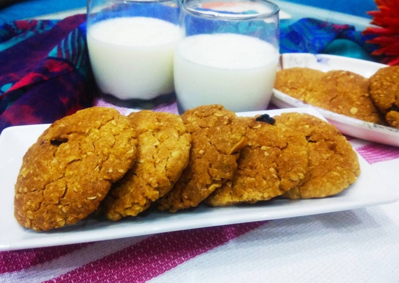 Wheat flour oats cookies