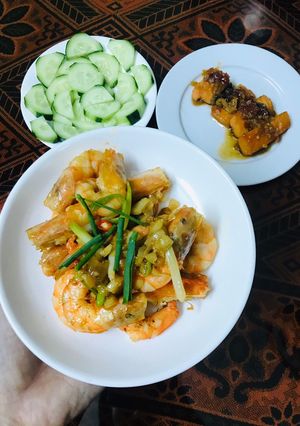 Hình của món Tôm chiên mắm.