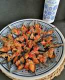 Mejillones con pipirrana