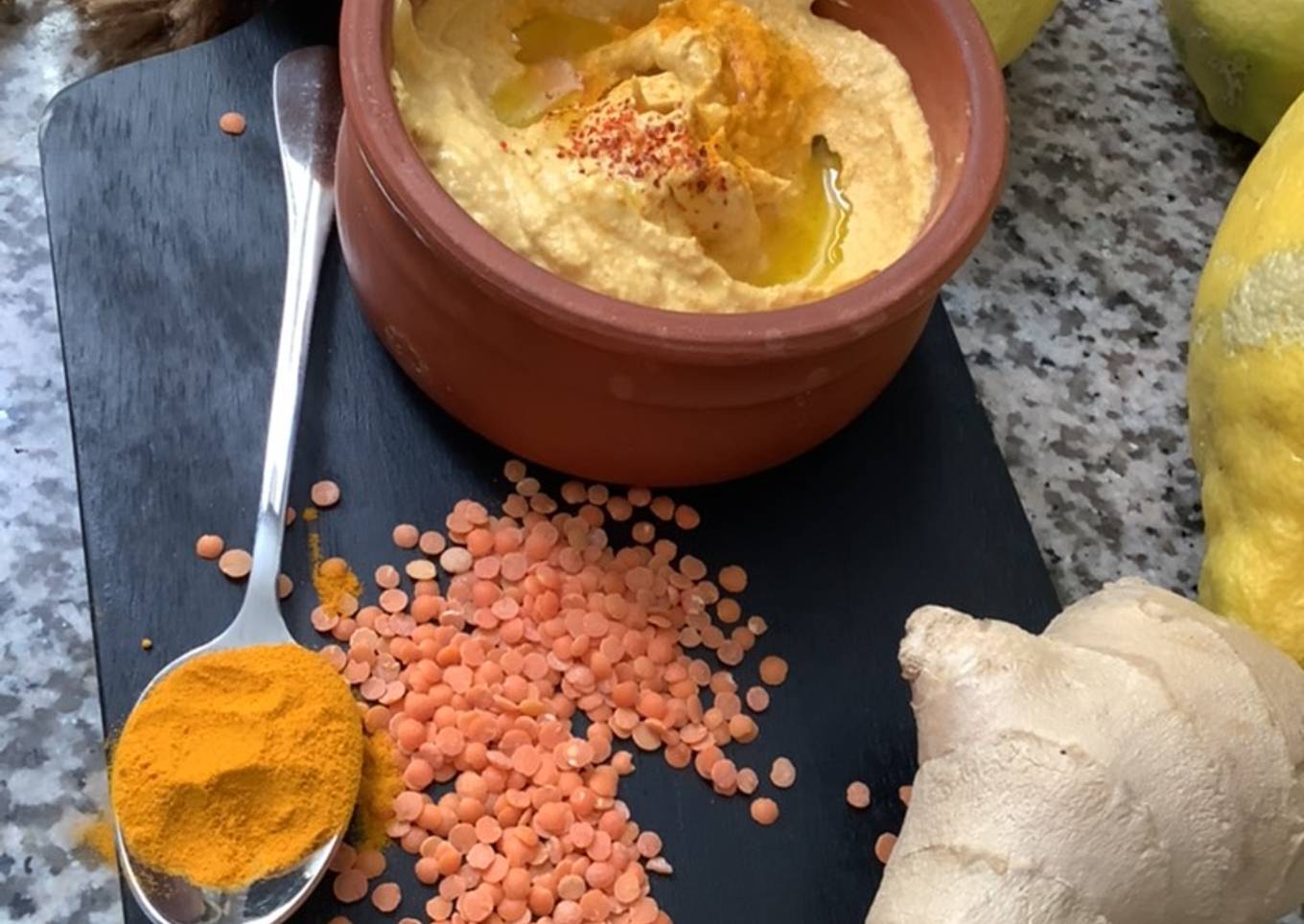 Houmous aux saveurs orientales🌶lentille corail 🪸 curcuma gingembre 🪵