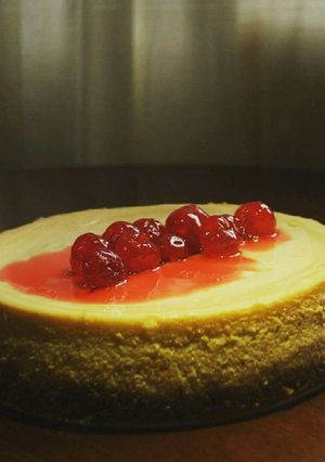 A picture of NY Cherry Cheesecake.