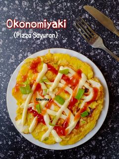Foto resep Okonomiyaki (Pizza Sayuran)