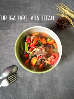 Foto resep Sup Iga Sapi Lada Hitam
