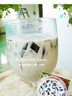 Foto resep Es Susu Jelly Cincau