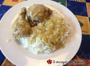 A picture of white wine chicken