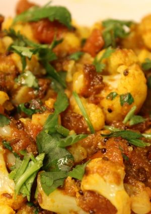 A picture of Gobhi Tomato Sabzi (cauliflower tomato veg).