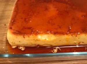 Una foto de Flan de leche condensada
