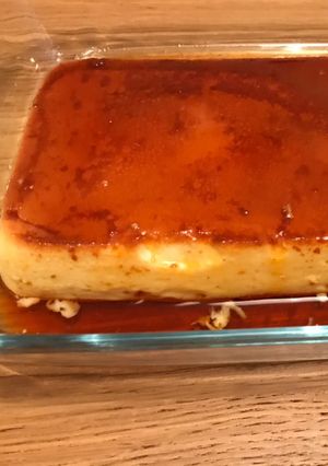 Una foto de Flan de leche condensada