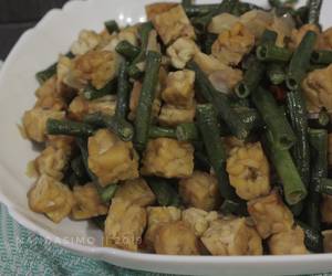 Resep mudah Oseng tempe kacang panjang Gurih Mantul