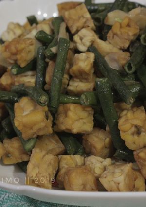 Foto resep Oseng tempe kacang panjang