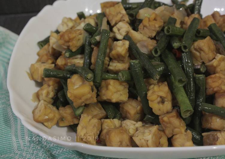 Oseng tempe kacang panjang