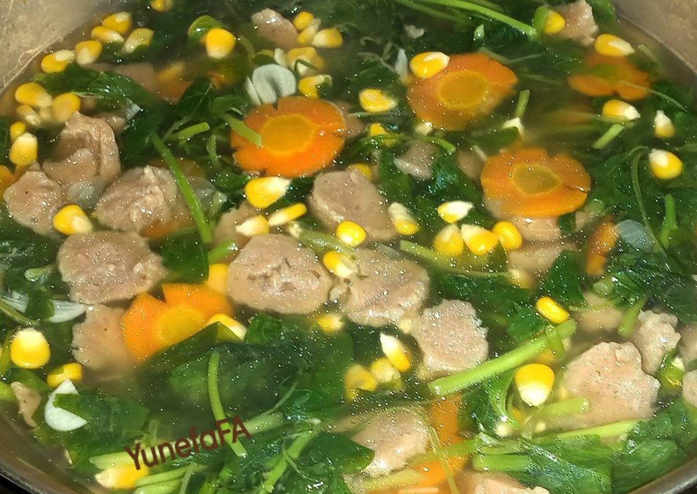 Sayur Bayam Bakso