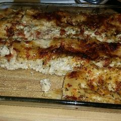 A picture of Chicken bacon lasagna.