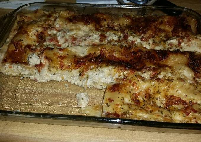 Simple Way to Make Favorite Chicken bacon lasagna