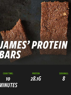 A picture of James protein bars.