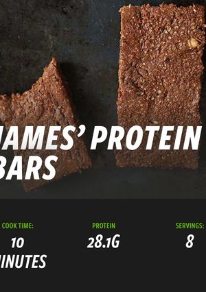 A picture of James protein bars.