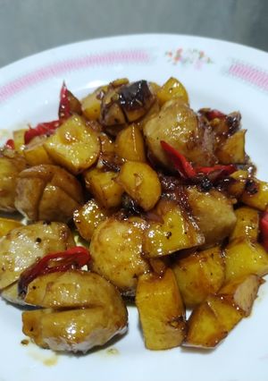 Foto resep Tumis Bakso kentang Lada Hitam