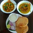 Sattu kachuri- aloo gobhi sabji