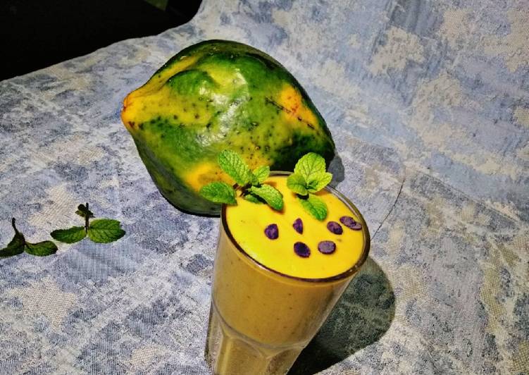 Banana,pawpaw, avocado smoothie#themechallenge