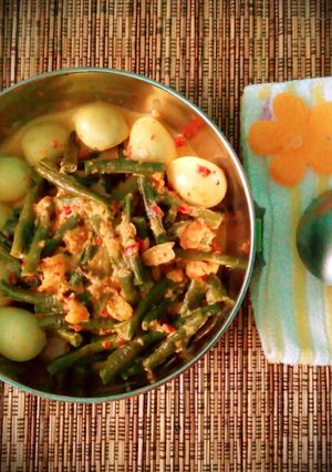 Foto resep Gulai kacang panjang (non pedas - krucil bisa makan)
