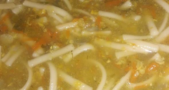Sopa De Verdura Y Fideos Espagueti