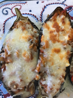 Una foto de Berenjenas rellenas a la gallega con mozzarella
