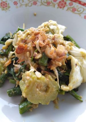Foto resep Rujak kangkung / lotek