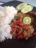 Dadar bakar sambal dadak plus nasi liwet