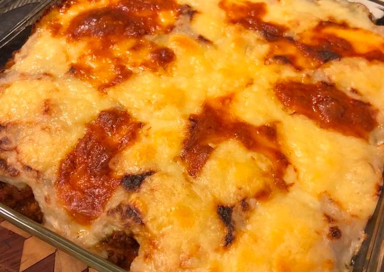 Recipe of Super Quick Homemade Rice Casserole with Beef&amp;Veggie ragout, Nagamo cream sauce