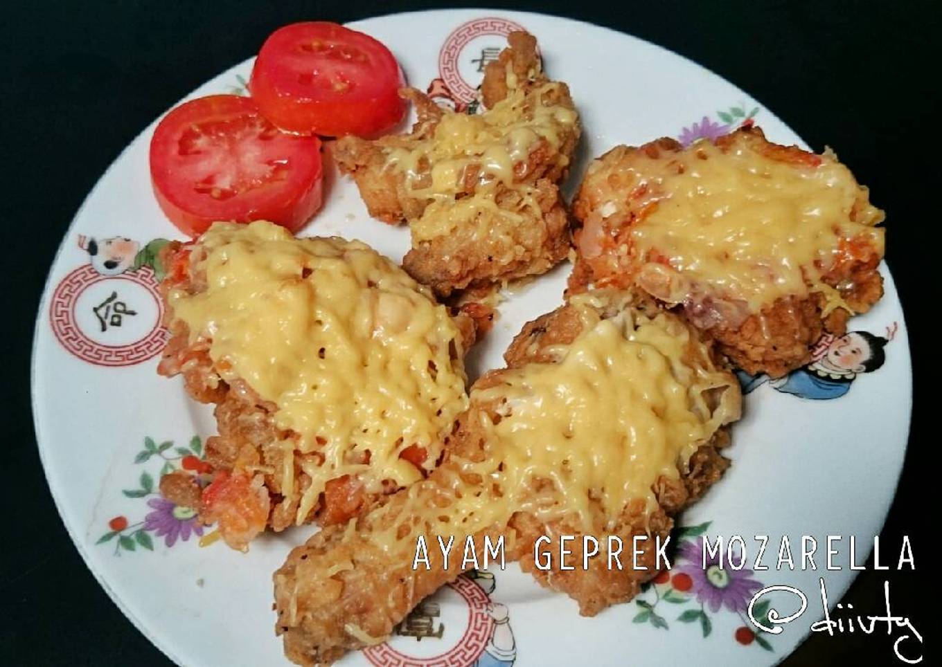 Ayam Geprek Mozarella Tanpa Oven