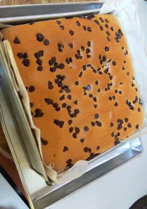 Foto resep Cotton cake cokelat with chococips (Oven Tangkring)
