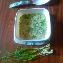 લીલા લસણની કઢી (Lila Lasan Kadhi Recipe In Gujarati)-レシピのメイン写真