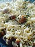 Fetuchini con salsa de champiñones