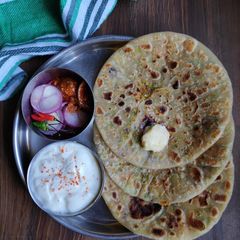 Carrot-peas parantha A picture of Carrot-peas parantha.