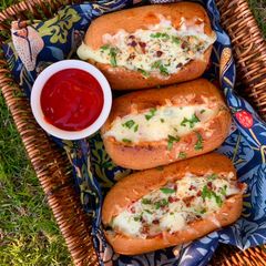 A picture of Stuffed Pizza boats.