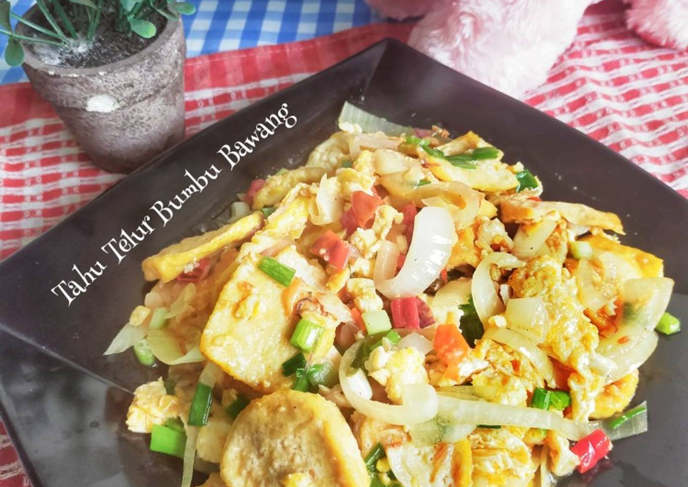 Tahu Telur Bumbu Bawang